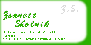 zsanett skolnik business card